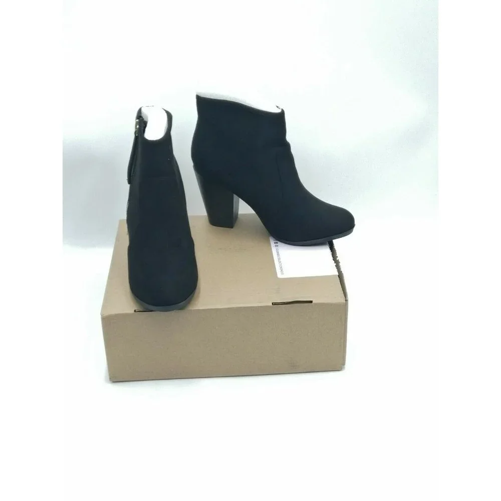 Journee Collection Link Heeled Ankle Boots Black Women's US 8M New - Picture 5 of 9
